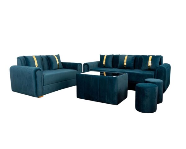 5 seater cyan sofa plus two muda